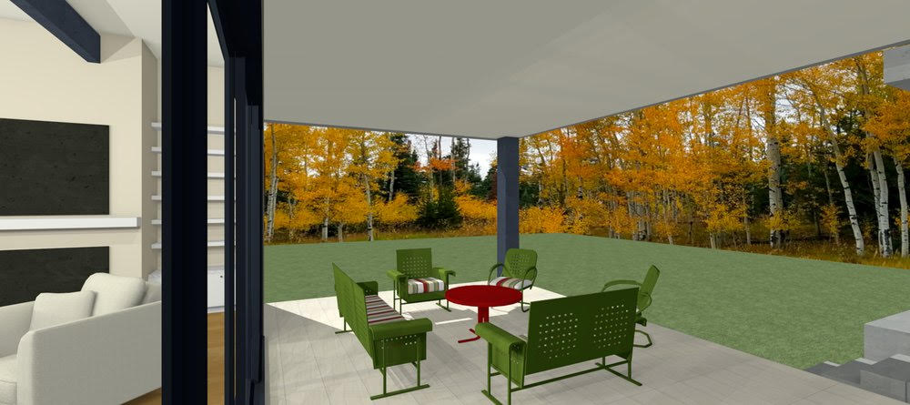 New house patio 3D design
